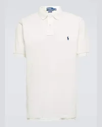 Ralph Lauren Polo in piqué di cotone ricamato Bianco