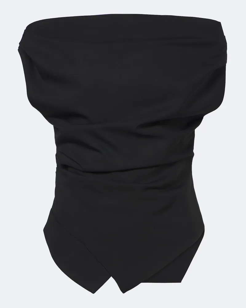 Róhe Róhe Top asimmetrico Nero