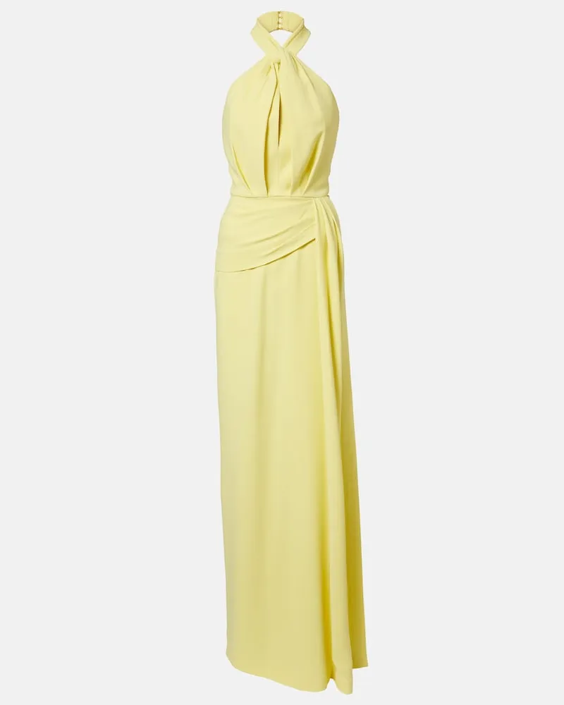 Elie Saab Abito lungo in cady Giallo