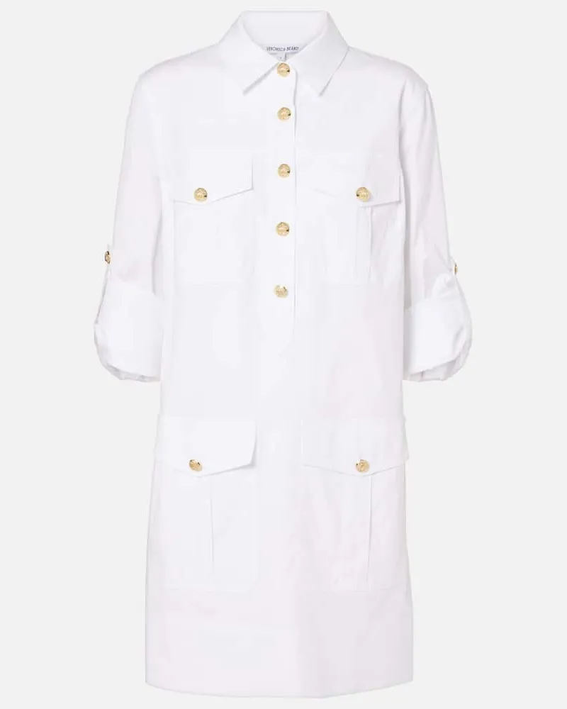 Veronica Beard Abito corto Saude in misto cotone Bianco
