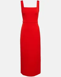 Tory Burch Abito midi aderente in faille Rosso