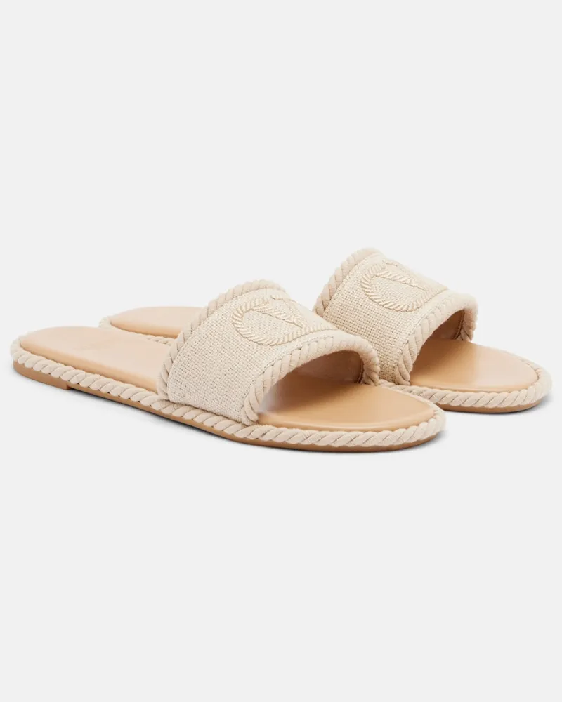 Valentino Garavani Sandali VLogo Torchon Beige