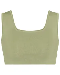 LOW CLASSIC Top cropped in maglia Verde