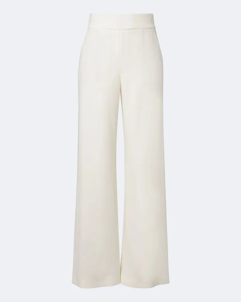 Eleventy Pantaloni a gamba larga in lana e cashmere Bianco