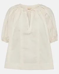 Ulla Johnson Blusa Loli in popeline di cotone Bianco