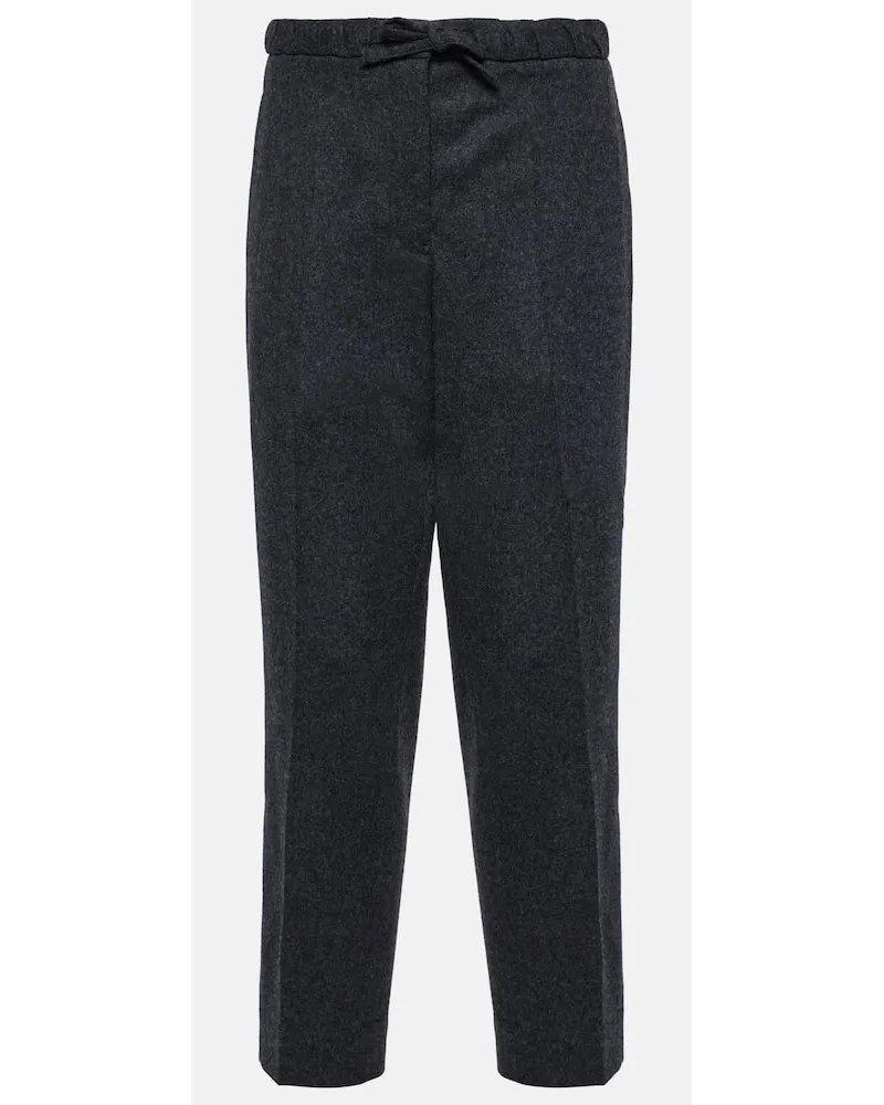 Jil Sander Pantaloni regular in lana vergine Grigio