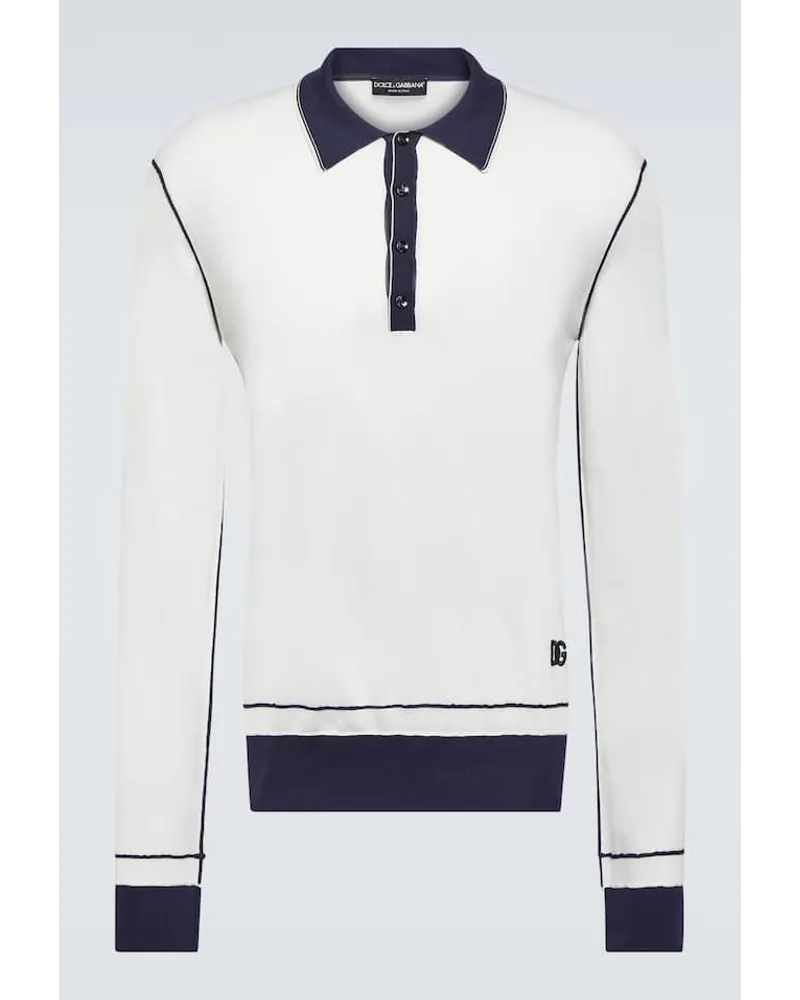 Dolce & Gabbana Polo in seta Bianco