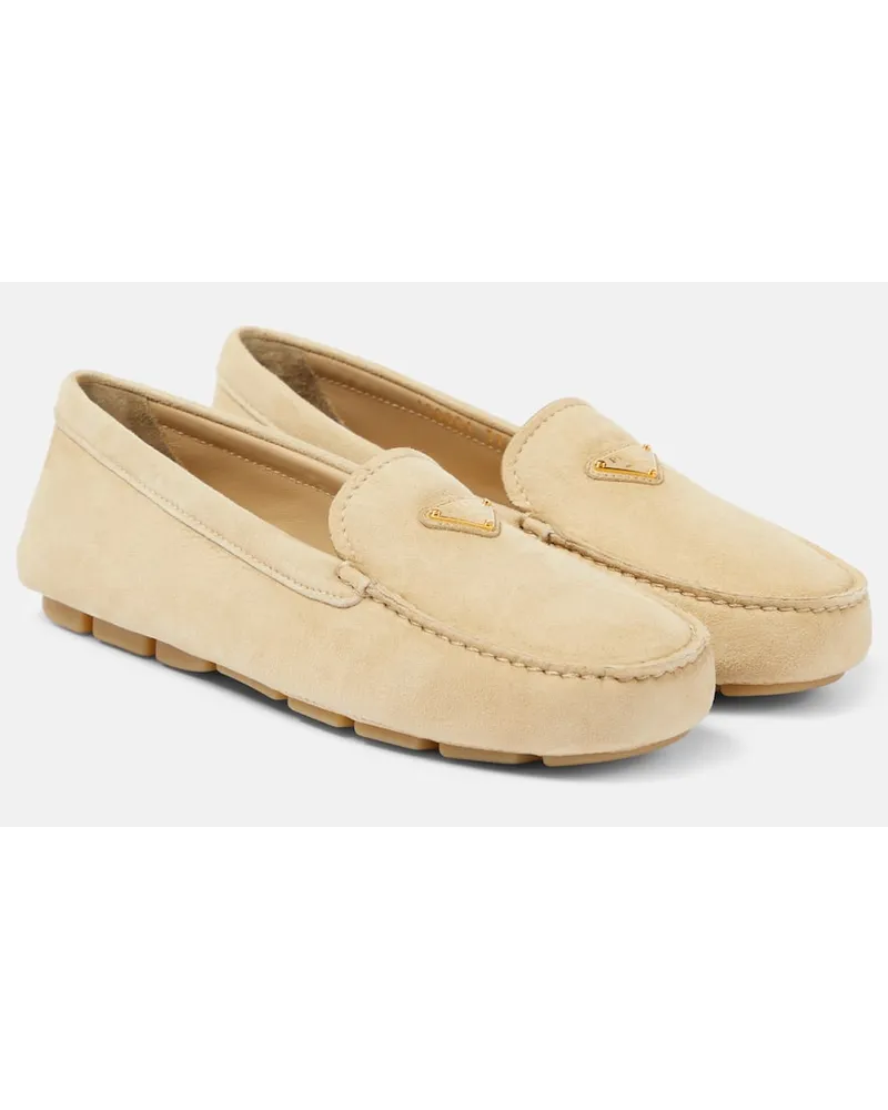 Prada Mocassini in suede Beige