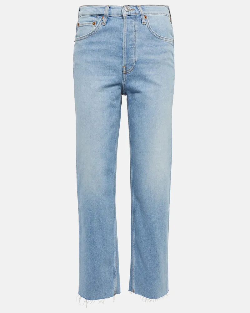 RE/DONE Jeans regular 70s Stove Pipe a vita alta Blu