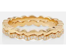 Anello Mini Wave in oro 18kt con diamanti