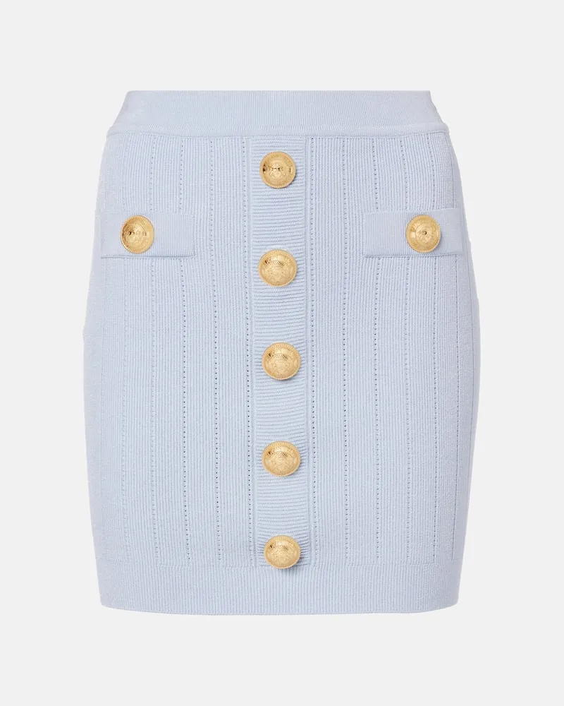 Balmain Minigonna in maglia Blu