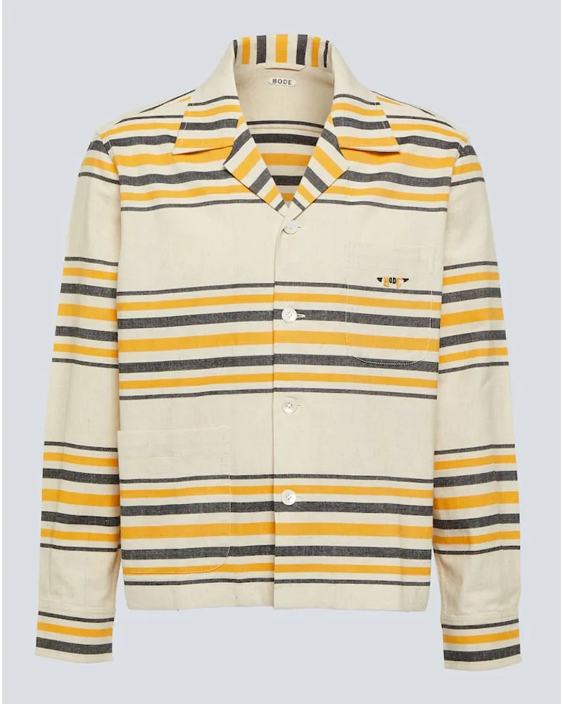 BODE Camicia Namesake in cotone a righe Multicolore