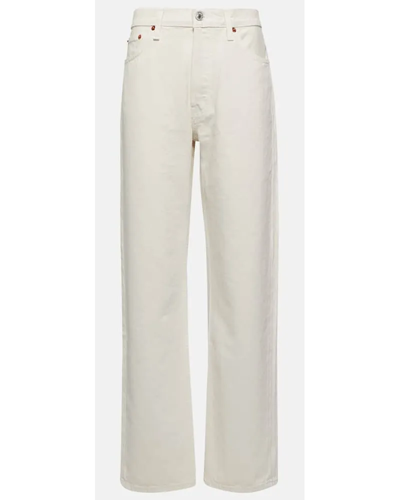 RE/DONE Jeans regular a vita alta Bianco