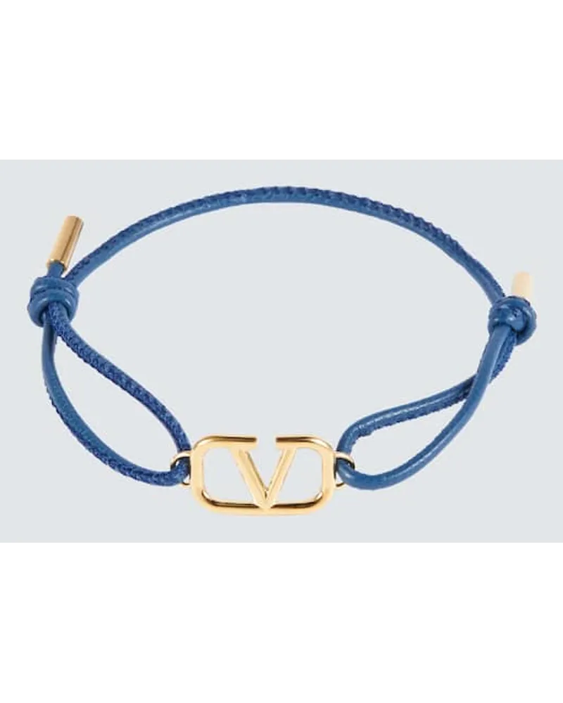 Valentino Garavani Bracciale VLogo Signature in pelle Nero