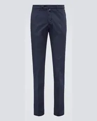 Kiton Pantaloni chino in misto cotone Blu