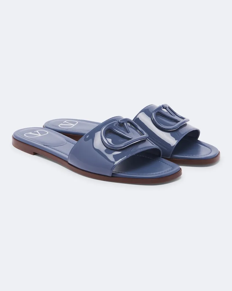 Valentino Garavani Sandali VLogo in vernice Blu
