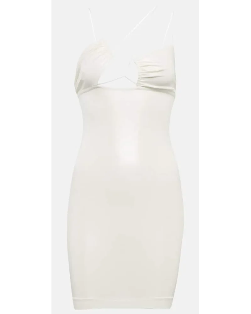 Nensi Dojaka Miniabito aderente con cut-out Bianco