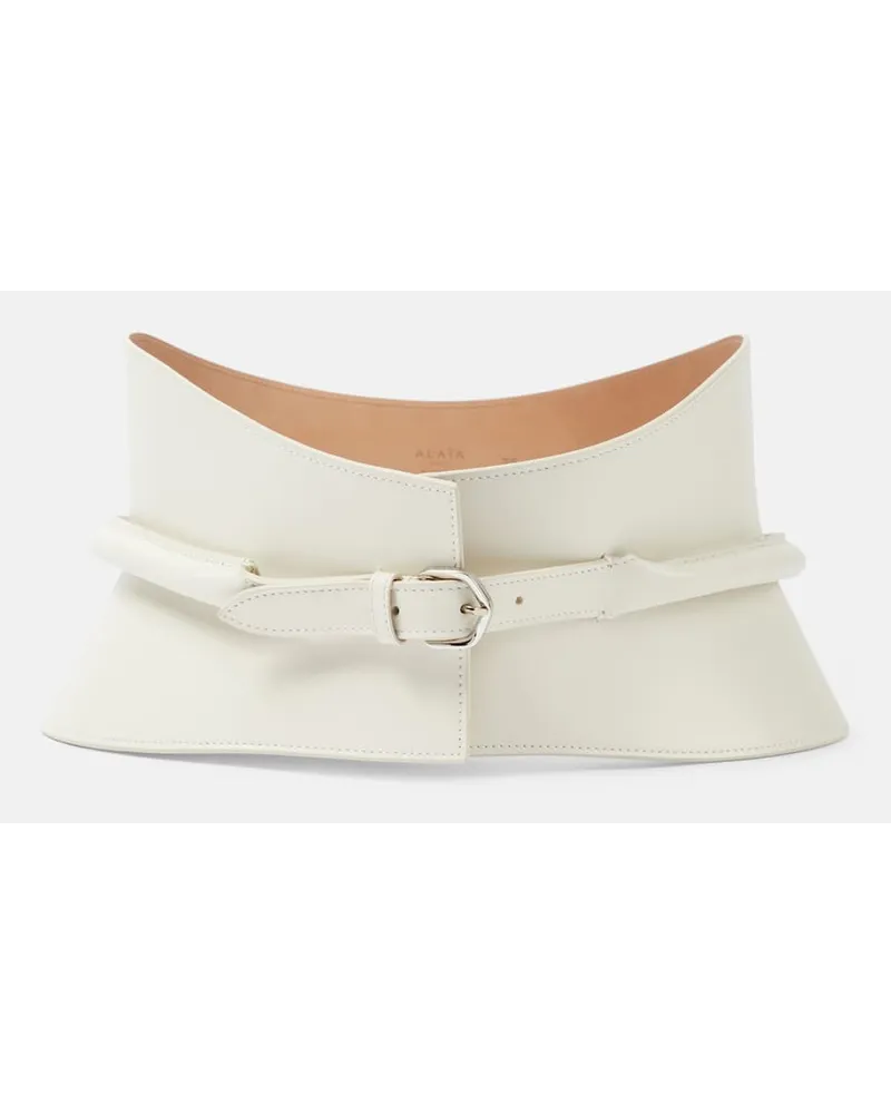 Alaïa AlaÃ¯a Cintura Neo in pelle Bianco