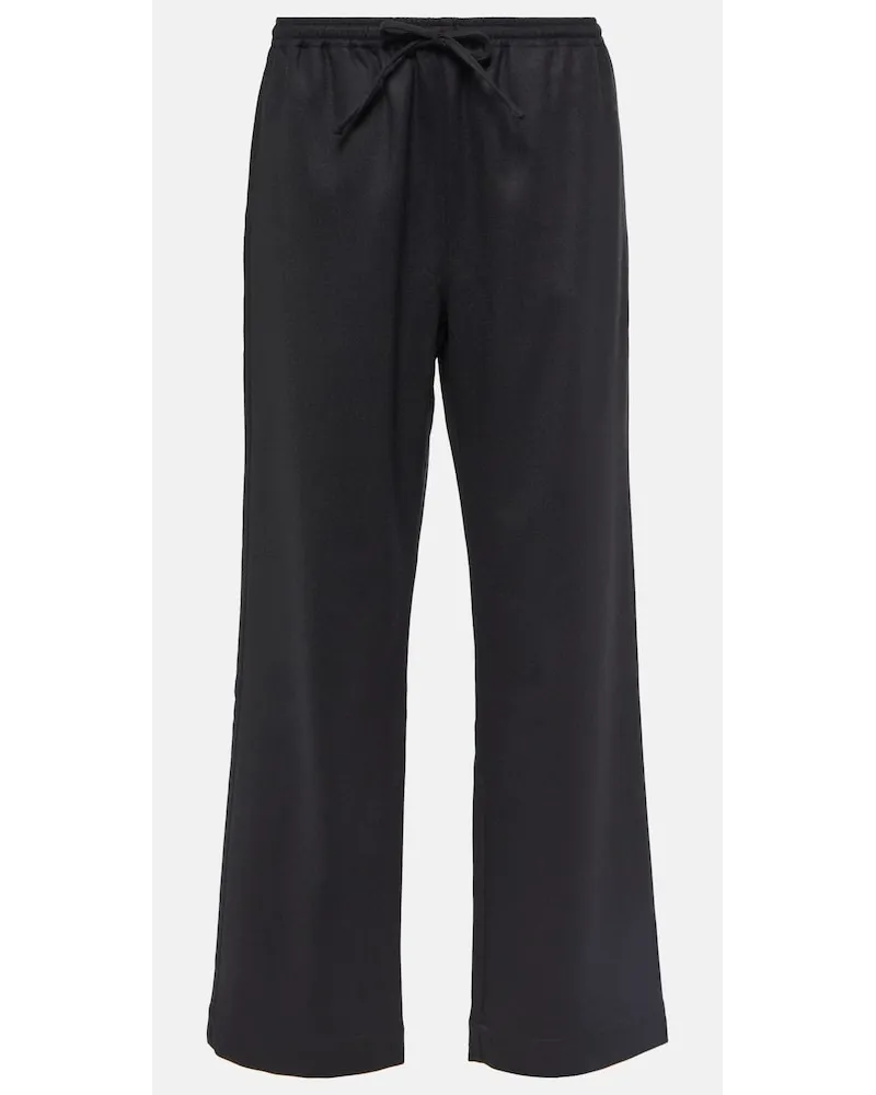 ASCENO Pantaloni regular Aurelia in lino Nero