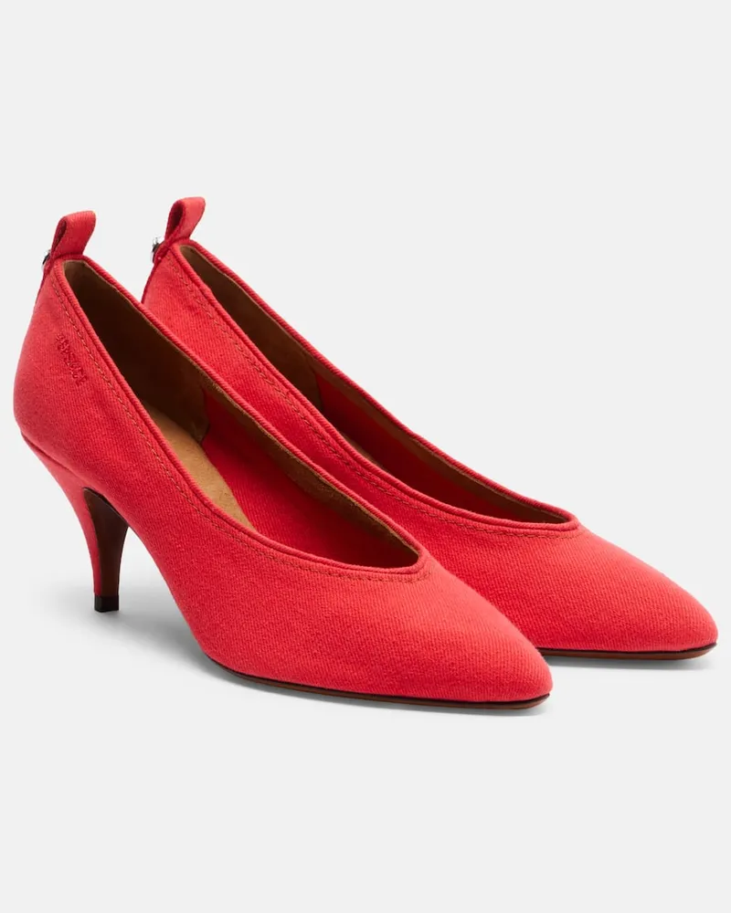 Versace Pumps Tina in denim Rosso