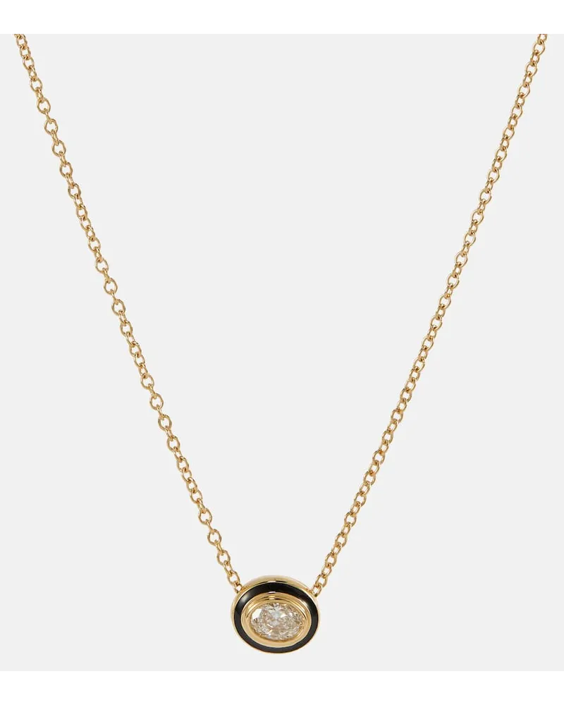 Melissa Kaye Collana Lenox Reign in oro 18kt con diamante Oro