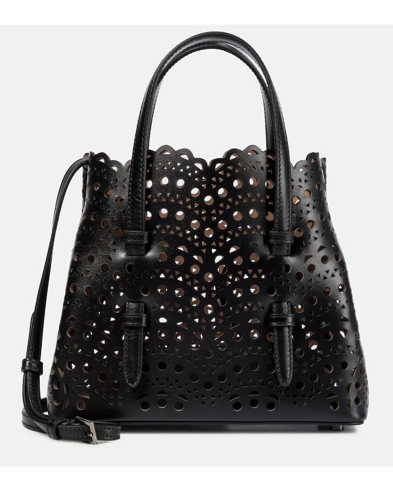 Alaïa AlaÃ¯a Borsa Le Mina 20 Vienne Wave in pelle Nero