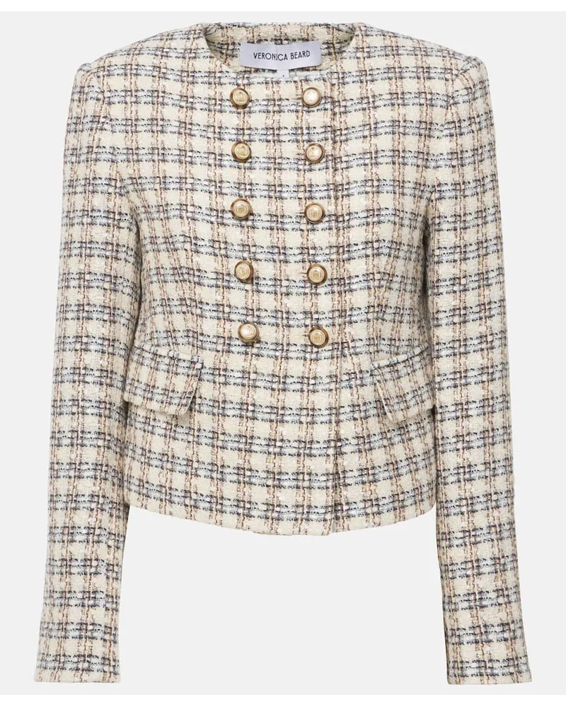 Veronica Beard Giacca Bentley in tweed a quadri Bianco