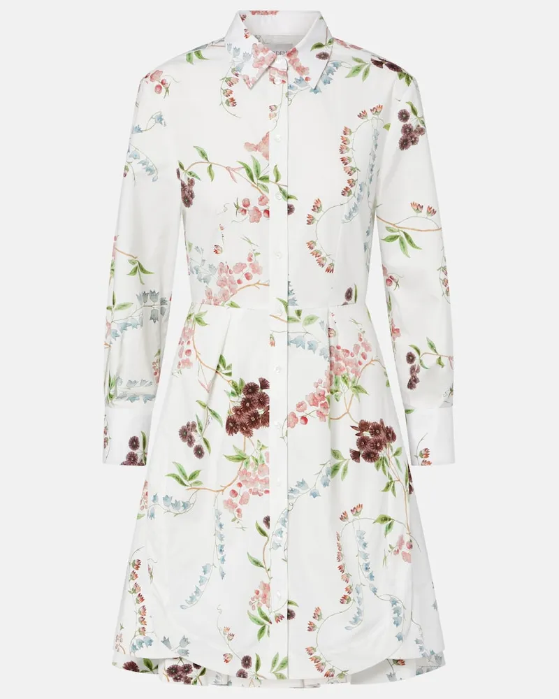 Erdem Abito chemisier in cotone con stampa floreale Multicolore