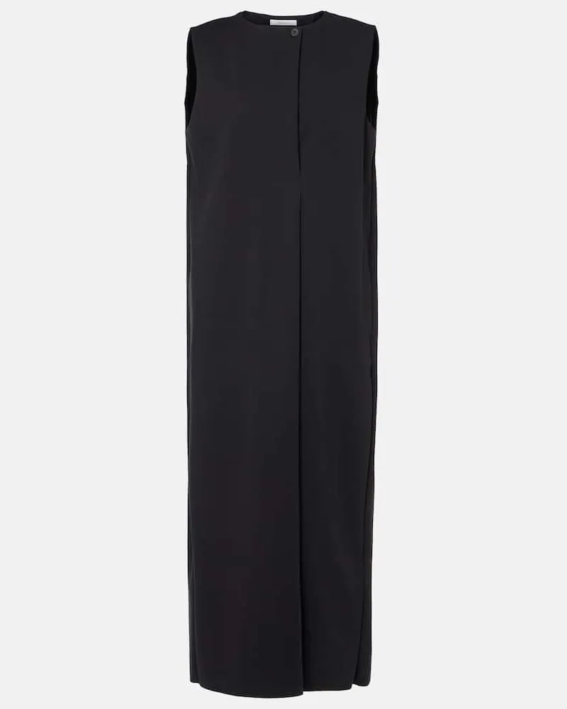 Max Mara Abito lungo Biada in misto cotone Nero