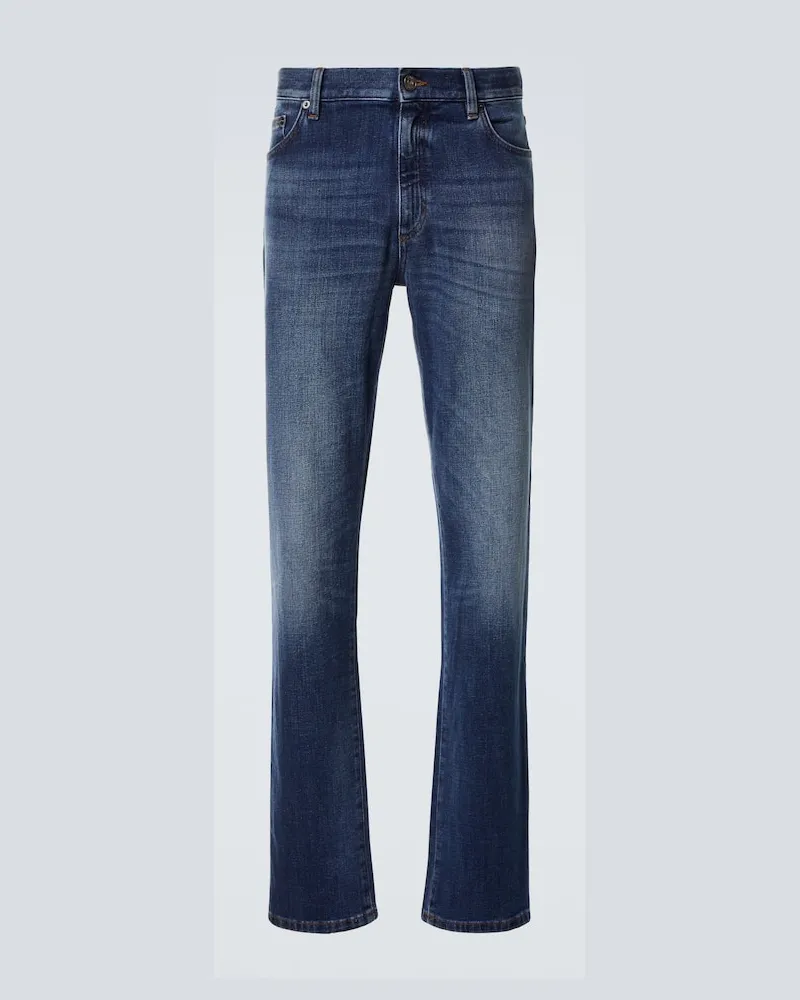Ermenegildo Zegna Jeans skinny a vita media Blu