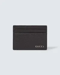 Gucci Portacarte in pelle con logo Nero