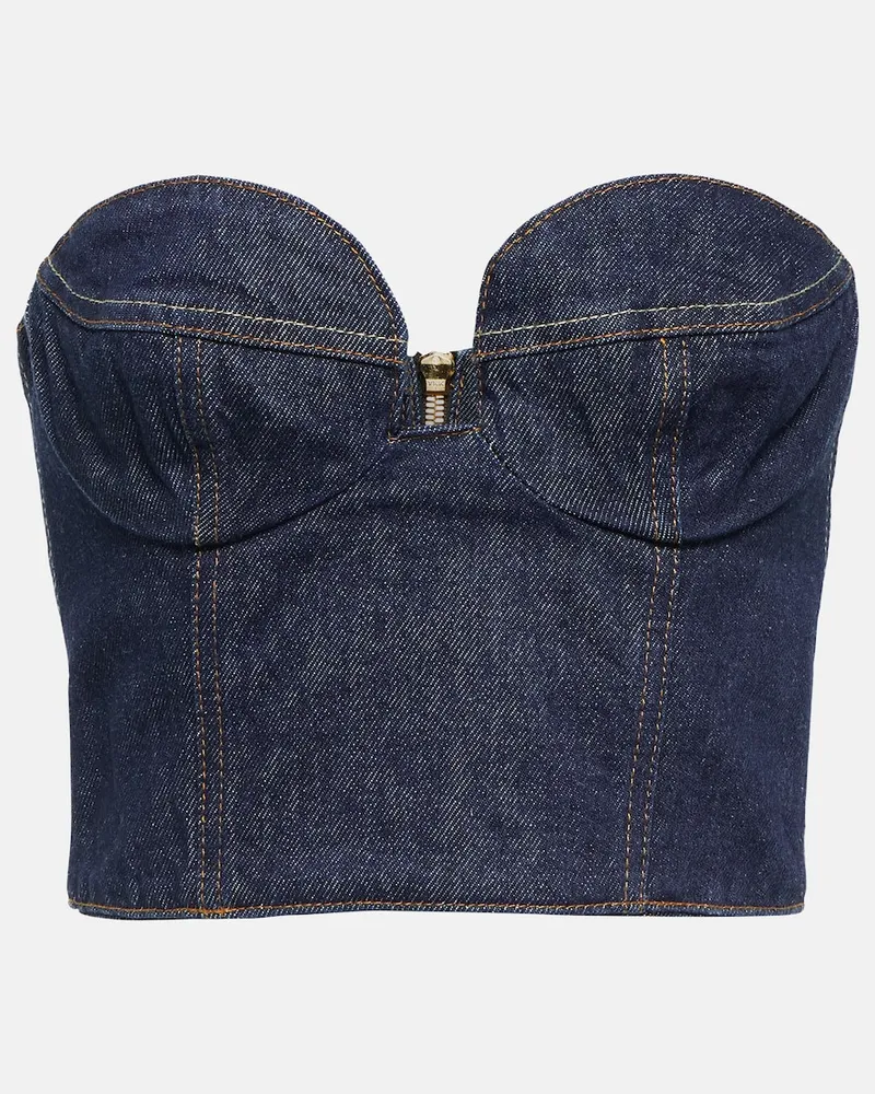 Magda Butrym Bustier di jeans Blu