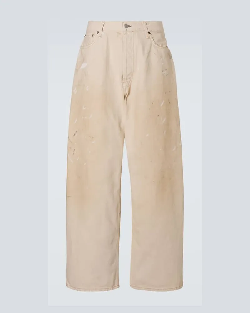 Acne Studios Jeans distressed a gamba larga 2023 Bianco