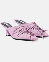 Acne Studios Mules stringate in pelle Rosa