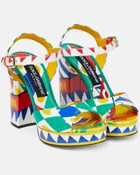 Dolce & Gabbana Sandali in vernice con stampa Multicolore