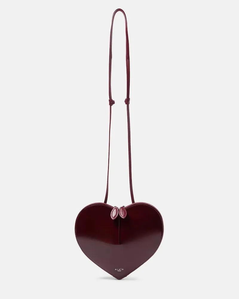 Alaïa AlaÃ¯a Borsa a tracolla Le CÅur in vernice Borgogna