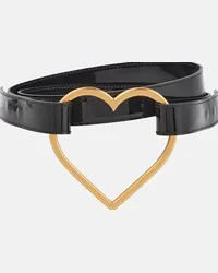 Blumarine Cintura Heart in vernice Nero