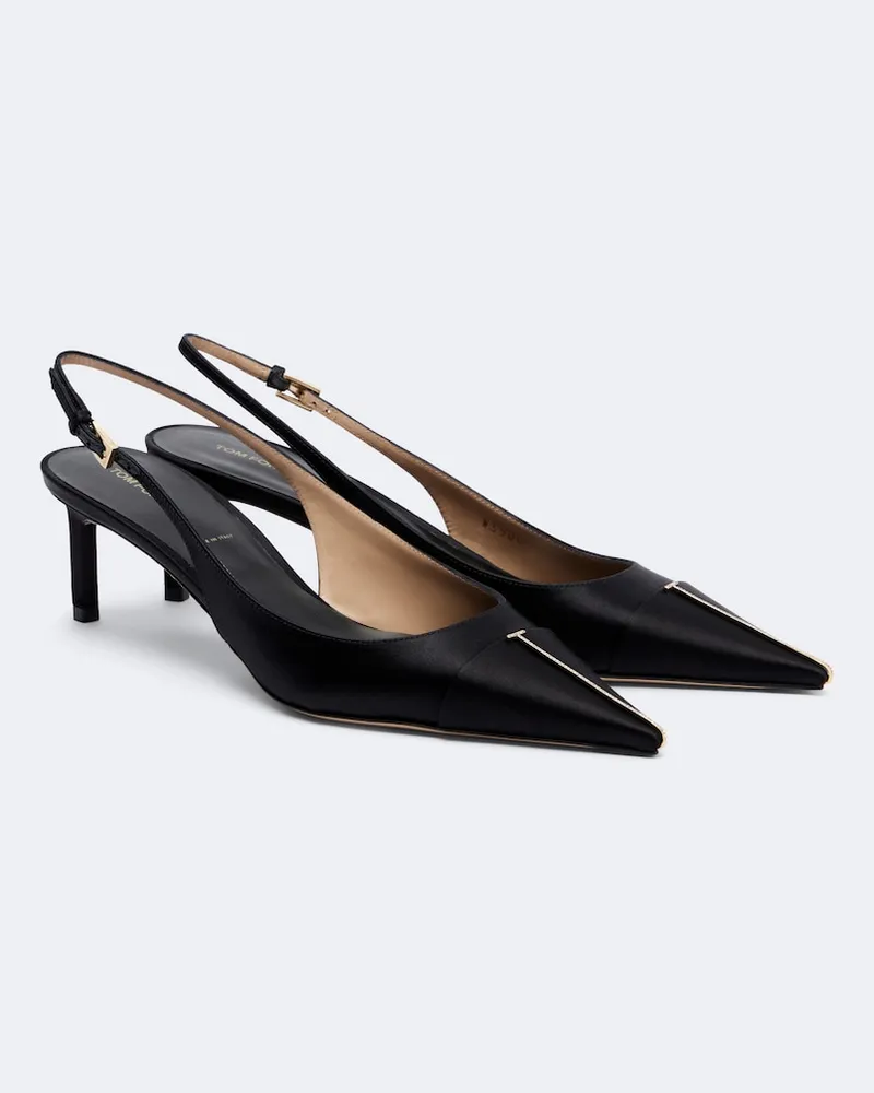 Tom Ford Pumps slingback in satin Nero