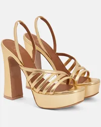 Malone Souliers Sandali con plateau Amaya 125 in pelle Oro