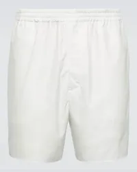 AURALEE Shorts Oxford in cotone Bianco