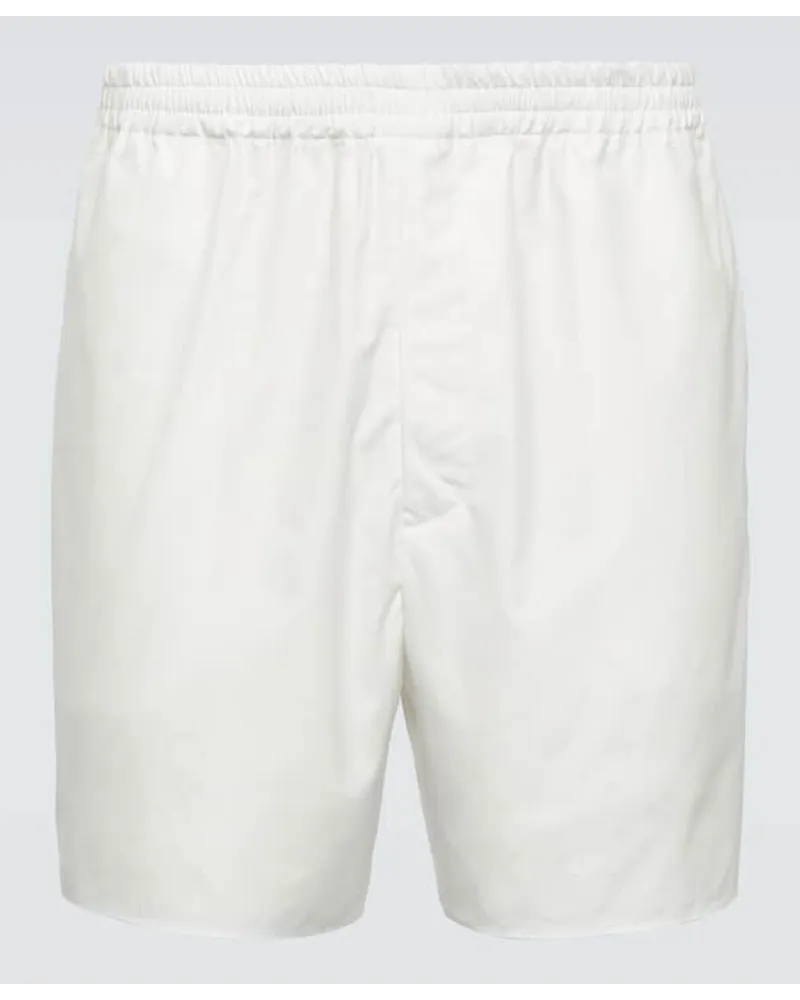 AURALEE Shorts Oxford in cotone Bianco