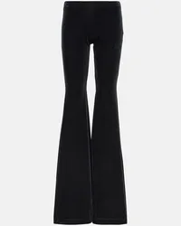 VETEMENTS Pantaloni flared in velluto Nero