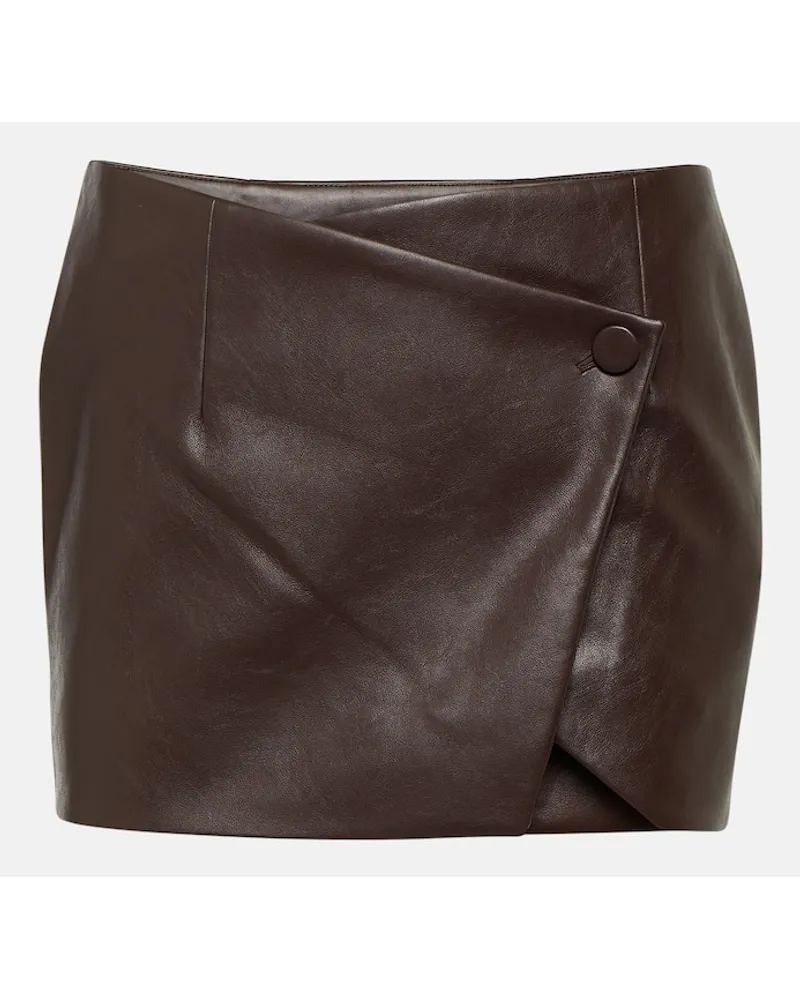 Aya Muse Minigonna Mille in similpelle Marrone