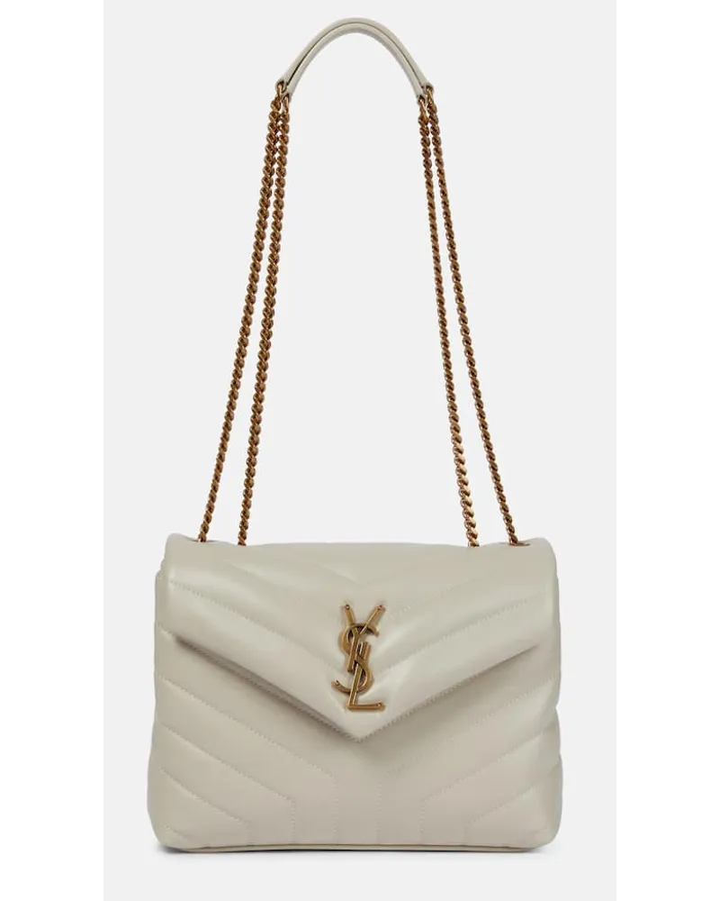 Saint Laurent Borsa Loulou Small in pelle matelassÃ Bianco