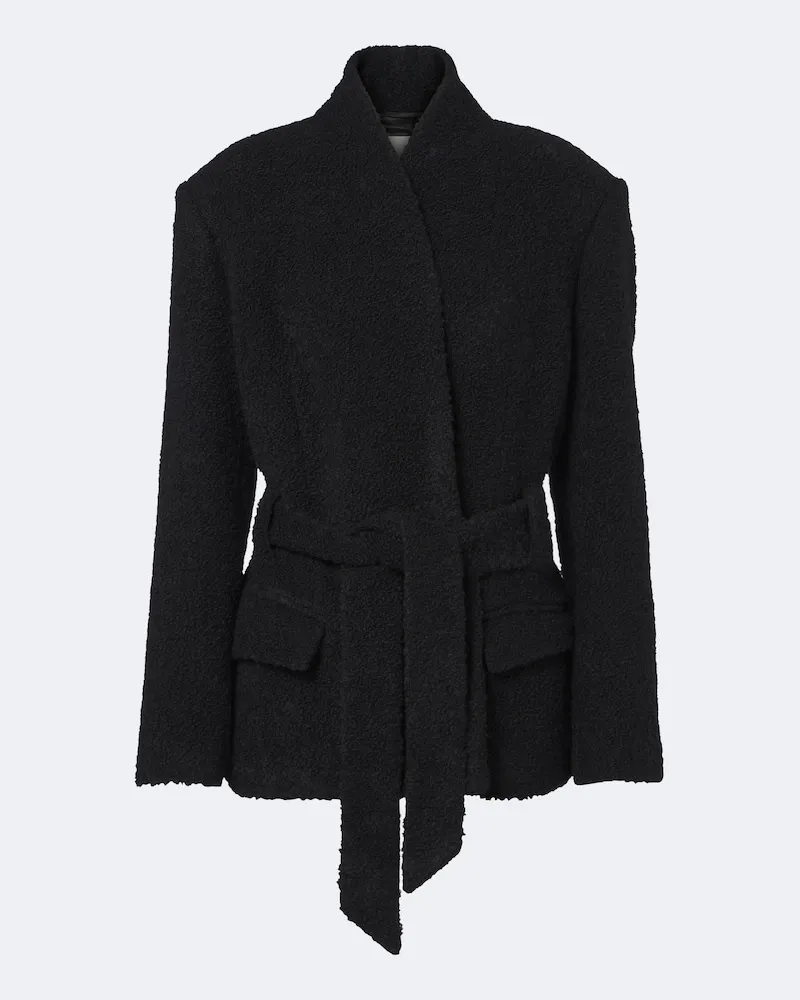 Isabel Marant Giacca Syndra in misto lana e alpaca bouclé Nero