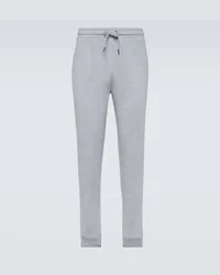 Derek Rose Pantaloni sportivi Quinn in jersey di misto cotone Grigio