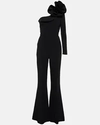 Elie Saab Jumpsuit monospalla con stampa Nero