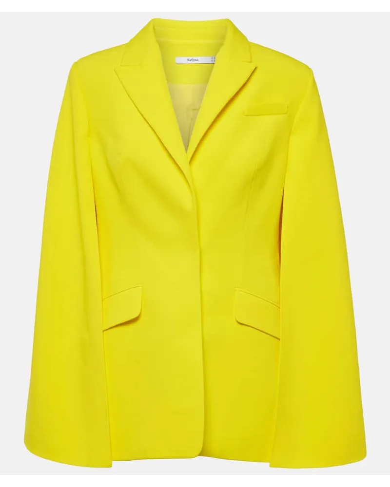 Safiyaa Blazer oversize Hadley in crÃªpe Giallo