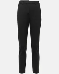 Max Mara Pantaloni slim Farad in misto cotone Nero