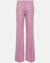 Etro Pantaloni in misto lana a gamba larga Rosa